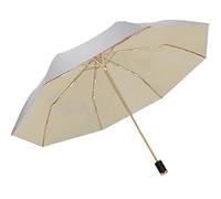 Meichoon Parapluie inversé de voyage protection UV UPF 50+ baleines réfléchissantes argentées Double couche Pour extérieur soleil et pluie Pour randonnée Randonnée