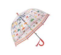 Meichoon Parapluie pour enfant - Motif ours de dessin animé - Transparent - 70 cm - Ouverture automatique - Poignée facile à prendre en main - Pour filles et garçons, rouge, Klein