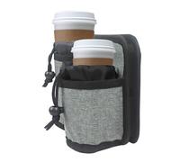 Meichoon Porte-bagages avec séparateur réglable pour bouteilles, valise de transport, convient aux poignées de valise, cadeaux pour agents de bord, voyageurs, accessoires gris