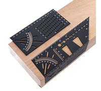 Meichoon Règle de Mesure Carrée en Alliage D'aluminium Pour Travail du Bois 45/90 Degrés Gabarit D'angle 3D,DC721