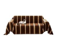 Meicynhoger Housse de Canapé Clic Clac Réversible 3 Places 260x180 cm,Couverture en Chenille Épais Anti-déchirure pour Familles avec Chiens et Chats (Marron, L)