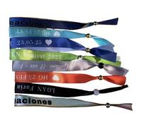 MEIEG 50 Bracelets Personnalisés Avec Boucle, Personnalisable Avec Nom, Numéro Ou Texte, Bracelet D'identification Pour Les Célébrations, Concert Couleur Bracelet