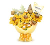 MEIEST Ensemble de blocs de construction pour bouquet de fleurs, mini briques de collection bonsaï, jouet de construction, fleurs artificielles créatives à faire soi-même, décoration d'intérieur