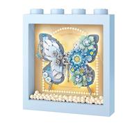 MEIEST Ensemble de cadres photo papillon - Blocs de construction créatifs avec cadre exquis - Jouet fantaisie - Décoration d'intérieur - Bleu