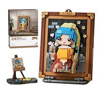 MEIEST Mini Bloc Mignon Ensemble de modèles de Peinture 3D, Simulation de Particules Diorama Collection de Construction Blocs Jouets, décoration de la Maison (Perles Boucles d'oreilles Fille)