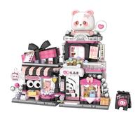 MEIEST Mini City Shop - Blocs de construction - Collection d'architecture d'animaux - Briques de construction de particules - Décoration d'intérieur (boutique de cadeaux)