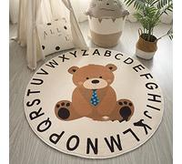 MEIFEISEWU Tapis Enfant Tapis Chambre Enfant Tapis Jeu Tapis Poil Ras Enfant Tapis Rond Lavable Tapis Rampant pour bébé Tapis Doux Tapis de Chambre d'enfant Tapis de Salon Tapis de Chambre à Coucher