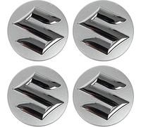 MEIFI 4 Pièces Auto Alliage Cache-Moyeu pour Suzuki Swift SX4 S-Cross Celerio Grand Vitara GSR 600 ITZ 400 54mm, Poussière Antirouille Capuchons de Centre Jante avec Badge,A