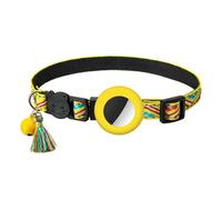 MEIFULLE Collier Airtag réglable en Nylon pour Chiot et Chat, avec Clochette, Anti-Perte, avec Support Apple Airtag