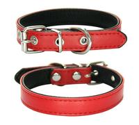 MEIFULLE Collier pour Animaux de Compagnie Durable en Cuir PU, Solide et réglable, pour Chiens et Chats de Petite et Moyenne Taille, Accessoires pour Chiots, Collier avec Sangle de Cou, XS-L