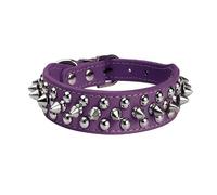 MEIFULLE Collier pour Chien en PU avec Rivets à Pointes, Colliers Anti-morsures réglables pour Chiens de Petite, Moyenne et Grande Taille, Bull Terrier, Doberman Pinscher