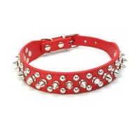 MEIFULLE Collier pour Chien en PU avec Rivets à Pointes, Colliers Anti-morsures réglables pour Chiens de Petite, Moyenne et Grande Taille, Bull Terrier, Doberman Pinscher