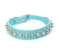 MEIFULLE Collier pour Chien en PU avec Rivets à Pointes, Colliers Anti-morsures réglables pour Chiens de Petite, Moyenne et Grande Taille, Bull Terrier, Doberman Pinscher