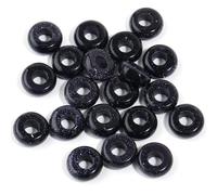 MEIFULLE Lot de 10 Perles en Pierre Naturelle à Gros Trou 10 x 5 mm, en Forme de boulier, Pendentif à Grand Trou, Perles en Vrac pour la Fabrication de Bijoux, Accessoires de Bricolage
