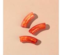 MEIFULLE Lot de 10 Tubes incurvés en Bambou Acrylique de 11 mm, Perles de Couleur nacrée courbées en Vrac pour la Fabrication de Bracelets, de Colliers, d'accessoires de Bijoux à Faire soi-même