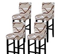 Meigeh Housse de chaise haut Housses de tabouret Haut de bar housses de chaises de salle à manger pour tabouret de bar extensibles