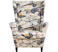 Meigeh Housse de Fauteuil à Oreilles Housse de Chaise imprimée Housse de Pouf Fauteuil à Oreilles Housse Ottoman Coquelicot