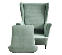 Meigeh Housse de Fauteuil à Oreilles Housses de Chaise à Oreilles Extensible imprimée Couvre de Chaise Cyprès Vert