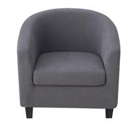 Meigeh Housse de Fauteuil Cabriolet Housse de Chaise Chesterfield Extensible Couvre Fauteuil de Club 2 pièces Gris foncé