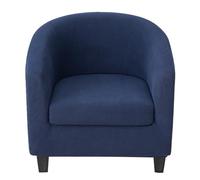 Meigeh Housse de Fauteuil Cabriolet Housse de Chaise Chesterfield Extensible Couvre Fauteuil de Club 2 pièces Bleu foncé