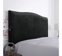 Meigeh Housse de tête de lit Velours Housse de tête de lit Extensible Housse de Protection de tête de lit Couvre tête de lit pour lit Double King Size Noir