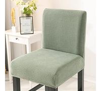 Meigeh Housses de Chaise à Dossier Bas Housses de Chaise de Tabouret Housses de Chaise de Bar Extensibles 4 pièces Vert Matcha