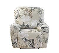 Meigeh Housses de Fauteuil Inclinables Relax Housse de Chaise Inclinables 4 Pièces Housse de Fauteuil Ombre Parfumée de Fleurs