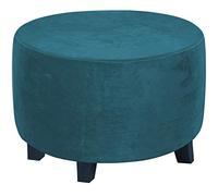 Meigeh Housses de Pouf Rondes Housse Tabouret Rond Housse d'ottoman en Velours Extensible Housse de Protection de Repose-Pieds Housse Tabouret Velours