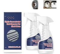 Meigline Anti Rouille Metal,Dissolvant De Rouille En Métal Robuste,Highly Concentrated Steel Rust Remover,Derouillant Metaux,Meigline Rust Remover,Destructeur De Rouille,Pour Enlever La Rouille (2PC)