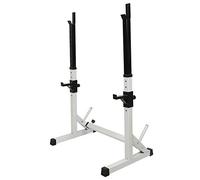 meihe Rack de Musculation,Poids-Cage de Squat Supports de Squat Réglable pour la Salle de Sport (73-105 * 54 * 80-150cm-blanche)