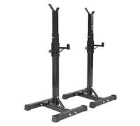 meihe Support pour Haltères,Support de Musculation Olympique Réglable en Hauteur 105-160cm, Repose Barre Musculation Supports pour Haltères Longs à Disques Charge Max.200 kg Squat Rack