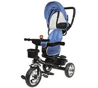 meihe Tricycle de Bébé,Tricycle Enfants évolutif avec Pare-Soleil Pliable et Canne Parentale Ajustable-Roues Silencieuses- Jeux au Volant(75 * 46 * 106) (D)