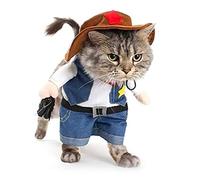 Meihejia Cowboy Veste/Lion Mane - Super Mignon Costumes pour Petits Chiens et Chats, M, Denim Jacket