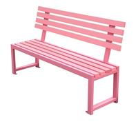Meihkkud Banc de Jardin en Acier，Banc de Jardin，Banc à Bascule de Jardin 2 Places，Banc extérieur，Banc résistant aux intempéries，pour Jardin, Parc, Cour, Pelouse(150cm/59in,Pink)