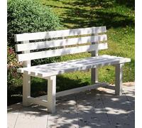 Meihkkud Banc de Jardin extérieur, Loisirs Siège en Bois Massif, Banc publique, pour 2 à 3 Personnes, pour Cour, Pelouse(150 * 38 * 79cm/59 * 14.9 * 31.1in,White)