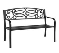 Meihkkud Banc d'Extérieur,Banc de Jardin Monobloc,Banc extérieur,résistant aux intempéries,pour 2 à 3 Personnes, avec accoudoirs & Dossier,pour Jardin, Parc, Cour, Pelouse