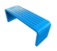 Meihkkud Banc d'extérieur galvanisé, Banc de Parc en métal, Sièges Jardin, siège de 2-3 Personnes,résistant aux intempéries(120 * 40 * 45cm/47.2 * 15.7 * 17.7in,Blue)