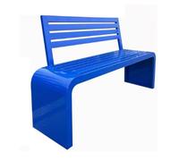 Meihkkud Banquette de Parc Galvanisé, Banc de Jardin 2 Places, siège avec Dossier pour l’extérieur, pour Cour, Pelouse, Balcon(150 * 40 * 80cm/59 * 15.7 * 31.4in,Blue)
