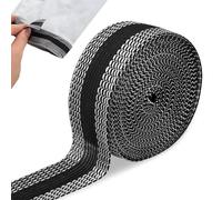 MeiHongJiaYe Bande à Ourlet ThermoCollante Résistante au Lavage, 10m x 25mm - Ruban Adhésif à Repasser pour Rideaux, Vêtements, Pantalons et Tissus - Ourlet Sans Couture (Noir)