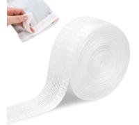 MeiHongJiaYe Bande Ourlet Thermo-Collante Lavable, 10 Mètres x 25mm - Bande à Repasser pour Rideaux, Ourlet Adhésif sans Couture pour Raccourcir Pantalons, Robes, Vêtements et Tissus (Blanc)