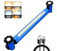 MEIHUA Lampe de Travail Rechargeable 3000LM 2700K 4000K 6500K 3 Luminosité Projecteur LED Chantier avec Aimant et Crochet Étanche IP65 Lampe Chantier pour Garage, Camping, Chantier, Urgence