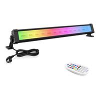 MEIHUA Projecteur LED RGB Barres 42W Spot de Couleur Télécommande | 10 Couleurs, 30 Modes Dynamique, Luminosité Réglable, Étanche IP66, Minuterie et Mémoire, Eclairage pour Halloween Bar Jardin