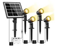 MEIHUA Spot Solaire Exterieur 2700K Blanc Chaud Lampe Solaire 5000mAh