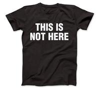 MEIHUANG Men's This is Not Here As Worn by T-Shirt-Black Size XL