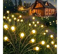 MEIION bertaus Lampe luciole à énergie solaire Lumières Solaires Écologiques, 1/2/4/8 Pièces Lampes Solaires Décoratives Étanches pour Jardin, Terrasse, Pelouse - Lumière Jaune Chaude