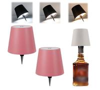 MEIION bertaus Pack de lampes bouteilles 2pcs Lampe Sans Fil pour Bouteille, IP54 Étanche, LED Tactile à Intensité Variable, Couleurs RVB, Portable pour Restaurant et Bar