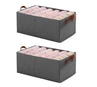 MEIION casa corner BoxyTidy - Boîte de Rangement Pliable Ultra Résistante Lot de 2/4/6/8/10 Boîtes de Rangement Tissu Pliables avec Poignées, Panier de Rangement Pratique pour Dressing et Armoire
