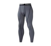 MEIION Combat Pro Shaping Pantalon de course pour homme - Séchage rapide - Respirant - Pantalon de cyclisme d'été en noir - Idéal pour le jogging et l'entraînement, Gris Version longue, XL
