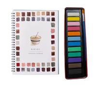 MEIION Magnocraft Kit d'aquarelle complet pour débutants - 12 couleurs, papier épais, Facile à transporter