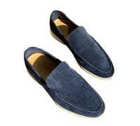 MEIION Mocassins classiques en daim pour homme - Mocassins confortables